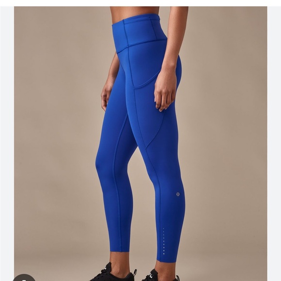 Lululemon athletica Fast & Free Cobalt Blue Leggings - Picture 6 of 9